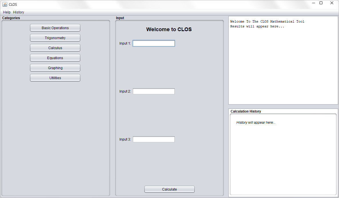 CLOS UI home